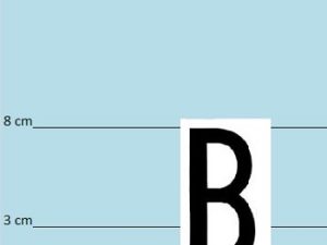 LETTERA  G  NON SCONTORNATA NERA CM. 8