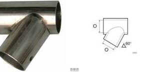 60° T JOINT INOX 60° mm. 25 SX