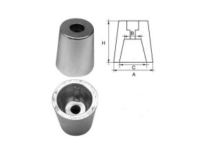 ZINCHI AD OGIVA CON INNESTO CONICO PER ASSI PORTAELICA mm. 30