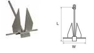 ANCORA DANFORTH ZINCATA 10 KG