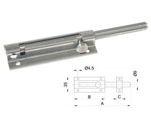 CATENACCIO TONDO CON PORTALUCCHETTO INOX MM. 70