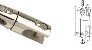 ATTACCO GIREVOLE INOX 6/8 mm