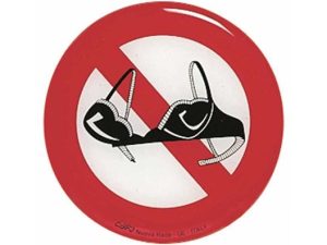 SEGNALE ADESIVO DIVIETO REGGISENO IN RILIEVO