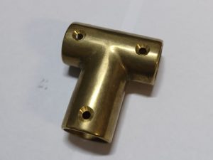 RACCORDO 3 VIE PER TUBOLARE IN OTTONE MASSICCIO